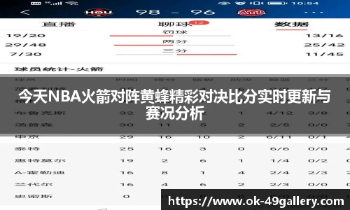 今天NBA火箭对阵黄蜂精彩对决比分实时更新与赛况分析